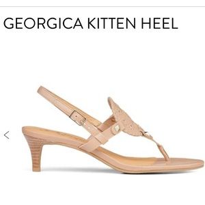 Tan kitten heel sandals
